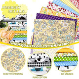 70 Pcs 10 x 10 Inch Cotton Fabric Square No Repeat Patchwork Fabrics Multi Color Printed Floral Square Patchwork Fabric Quilting Fabric Bundles for DIY Crafts Cloths Handmade Accessory (Fresh Style)