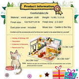 Dollhouse Miniature with Furniture,DIY 3D Wooden Doll House Kit Apartment Style Plus with Dust Cover and Music Movement,1:24 Scale Creative Room Idea Best Gift for Children Friend Lover L-031