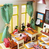 Flever Dollhouse Miniature DIY House Kit Creative Room with Furniture for Romantic Valentine's Gift(My Dear Deskmate)