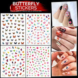 Nail Art Brushes, Nail Dotting Tools, Nail Dust Brush, Teenitor Nail Art Kit for beginners, 3D Butterfly Nail Art Stickers, Nail Art Rhinestones, Nail Art Foil, Nail Art Striping Tapes, Nail Design Kit