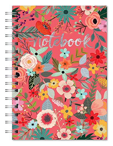 Studio Oh! 82471 Hardcover Spiral Notebook Available in 9 Different Designs, Secret Garden