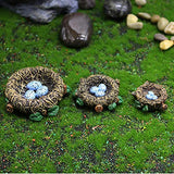XIAOYAOJING DIY Resin Dollhouse Little Birds Micro Landscape Fairy Garden Decor Home Decor Miniature Figurines(S-Blue Bird)