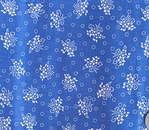 Polycotton Fabric Printed PETUNIA BLUE / 60" Wide / Sold by the Yard