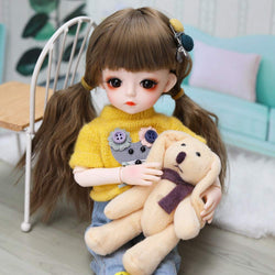 UCanaan BJD Doll, 1/6 SD Dolls 12 Inch 18 Ball Jointed Doll DIY Toys with Full Set Clothes Shoes Wig Makeup, Best Gift for Girls-Jia Jia