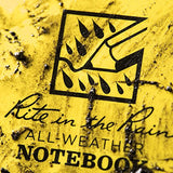 Rite in the Rain Weatherproof Side Spiral Notebook, 4.625" x 7", Yellow Cover, Universal Pattern, 3 Pack (No. 373L3)