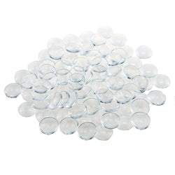 Acmer 100 Pieces Transparent Glass cabochons, Clear Glass Dome cabochon, Non-calibrated Round 1 inch/25mm for Photo Pendant Craft Jewelry Making