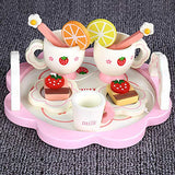 Tea party set little girl,Child's Tea Set,Wooden Tea Sets/Toddler Tea Party Set/Pretend Play Tea Party Set Toys for Toddlers/Boys/Girls/Little/Wooden/Toys/Tea Set/Beautiful packaging