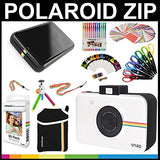 Polaroid ZIP Mobile Printer Gift Bundle + ZINK Paper (30 Sheets) + Snap Themed Scrapbook + Pouch