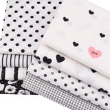 Hanjunzhao Black White Fat Quarters Fabric Bundles, Precut Sewing Quilting Fabric, 18 x 22 inches