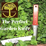 Oakridge Garden Hori Hori Knife Tools | Japanese Style Stainless Steel Gardening Knife with Handguard | Serrated Edge and Whetstone A Perfect Hand Weeding Tool