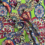Printed Rayon Challis Fabric 100% Rayon 53/54" Wide Sold by The Yard (839-3)