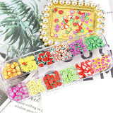 12 Grids 3D Fruit Nail Art Slices,Fruit Sliced Sequins Nail Supplies Stickers Decoration Fruits Banana Lemon Strawberry Cherry Watermelon Nail Art Design for DIY Crafts,Manicure Accessories