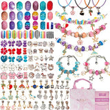 Bracelet Making Kit for Girls, Anjulery 150Pcs Charm Bracelets Kit with Beads, Jewelry Charms, Bracelets and Necklace String for DIY Craft, Gift Idea for Teen Girls