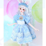 MLyzhe Pretty Princess BJD Doll Exquisite Fashion Female Doll Birthday Present Doll Child Playmate Girl Toy Fullset,F