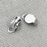 20 PCS (10 Pairs) Clip-on Earring Findings Pad Base Flat Back Round Tray Blank Setting No Need