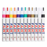 Paint Markers on Almost Anything Never Fade Quick Dry and Permanent, Attom Tech Art Bright and Vivid Assorted Oil-Based Fine Tip Paint Pen Set, Strong Covering Force [12 Color]