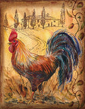 wallsthatspeak 2 Countryside Barnyard Roosters Country Kitchen Art; Two 8x10 in Black Framed Prints, Ready to Hang! Brown/Black/Red