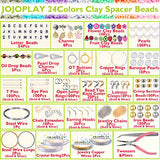 JOJOPLAY Flat Polymer Clay Beads Senior DIY Kit with Enamel Oil Drop Charm Pearls Charm-Includes All You Need to Create Unique Jewelry,Necklace,Bracelets,Accessories, Artwork and More!