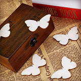 TINKSKY 50pcs Wooden Butterfly Shapes Craft Blank, Natural Unfinished Cutout Shape Wooden