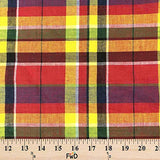 Madras Plaid Fabric (Style 16133) 100% Cotton Printed Fabric 44/45" Wide Sold BTY Shirts,