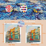 5D DIY Diamond Painting Kits for Adults and Beginner Round  Full Drill Embroidery Paintings Rhinestone Pasted Diamond Art for Home Wall Decor Gift 11.8×15.7Inches(Cuban Town)