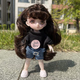 1/8 6.3 Inch Doll 13 Movable Joints Dress Up Cartoon Comic Eye with Clothes Toys Dolls