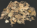 100g (70-80pcs) Mixed Charms Pendants Assorted DIY Antique Charms Pendant (100g mixed gold and KC