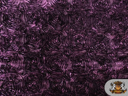 1 X Rosette Satin Violet Fabric By the Yard