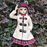 EVA BJD Doll 1/3 Ball Mechanical Jointed Doll with Full Set of Clothes Coat Shoes Hair Socks Pants Accessories,Height 1.9ft 23in (Selena)