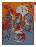 Zimal Diamond Mosaic Kits DIY Diamond Painting Cross Stitch Horror Movie Halloween Decor Full Diamond Embroidery Stickers 11.8 x 15.8 Inch