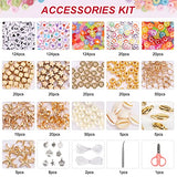QUEFE 15000pcs, 144 Colors Clay Beads for Bracelet Making Kit, Charm Bracelet Making for Girls 8-12, Polymer Heishi Beads for Jewelry Making Kit, for Crafts Christmas Gifts