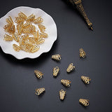 Craftdady 500PCS Flower Shaped Iron Bead Caps Jewelry Making End Caps Metal Spacers Findings,