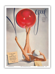 Fashion Magazine - Summer Beauty Issue - Vintage Magazine Cover by Horst P. Horst c.1941 - Master Art Print 9in x 12in