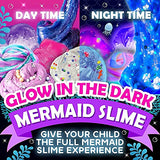 Original Stationery Mermaid Slime Kits for Girls, 35 Pieces to Make Shimmer Mermaid Slime with Lots of Sparkle Slime Add Ins, Great Mermaid Gifts for 9 Year Old Girls