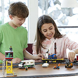 LEGO City Cargo Train 60198 Remote Control Train Building Set with Tracks for Kids(1226 Pieces) & City Tracks 60205 Building Kit (20 Pieces)