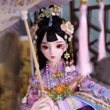 1/3 BJD Doll, 62Cm 34 Ball Jointed Doll with Chinese Style BJD Clothes Wigs Shoes Makeup DIY Toys 100% Handmade for Girl Birthday Gift