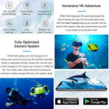 QYSEA FIFISH V6s Underwater Drone with 4K UHD Camera, 4000lm LED, VR Glasses, APP Remote Control, Dive to 330ft, Adjustable Tilt-Lock, ROVs for Real-Time Viewing, Marine Video, Fishing Camcorder