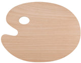 Tebery Oval Shaped Wooden Palette 11.75" x 15.75" (4 Pack)