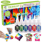 26 Colours Tie Dye Kits, Caloyee Permanent One Step Tie Dye Set for Craft Arts Fabric Textile Party DIY Handmade Project, Non-Toxic Tie Dye Supplies