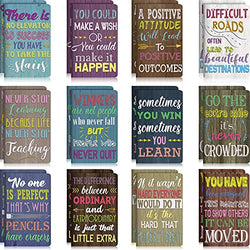 24 Pieces Inspirational Notepads Mini Motivational Notebook Small Pocket Journal Notepads Inspiring Notebook for School Office Home Travel Present Supplies, 12 Styles