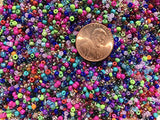 Czech Glass Seed Beads Assorted Mix Colors Size:11/0 50 gr / 1.76 oz