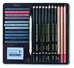 Koh-I-Noor Gioconda 24-Piece Artist Set, Packed in Tin and Blister Carded (8899.OT)