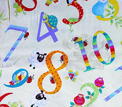 100% Cotton Fabric Quilt Prints - 36 Numeric Animals s/45 Wide/Sold by the yard NC-36