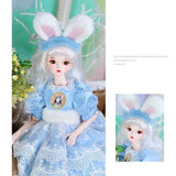 AKL BJD Dolls 1/3 SD Doll 24Inch 60CM DIY Toys with Outfit Elegant Dress Shoes Wigs Best Gift for Birthday, Christmas