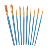 Xubox Pointed-Round Paint Brush Set, 4 Pack 40 Pieces Round Pointed Tip Nylon Hair Artist Detail Paintbrush Set, Acrylic Oil Watercolor Brushes for Face Nail Body Art Craft, Miniature Detailing, Blue