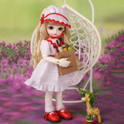 Children's BJD Doll Creative Toys 1/6 SD Dolls 13 Ball Jointed Doll with All Clothes Shoes Wig Hair Makeup Surprise Gift Toy,A