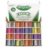 Crayola 528016 Classpack Regular Crayons, 16 Colors, 800/BX