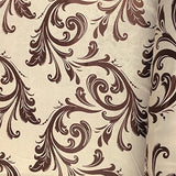 Brown Velvet Jacquard Damask Fabric 118'' Wide sold By The Yard for Curtains, Drapery, Upholstery