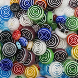TOAOB 182pcs Mix Glass Beads Screw Round Spacer Loose Bead for DIY Making