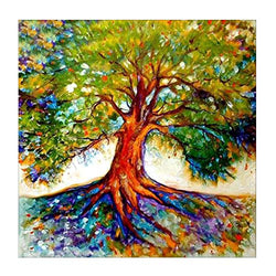 MXJSUA 5D Diamond Painting Full Round Drill Kits for Adults Pasted Arts Craft for Home Wall Decor Summer Tree 12x12in